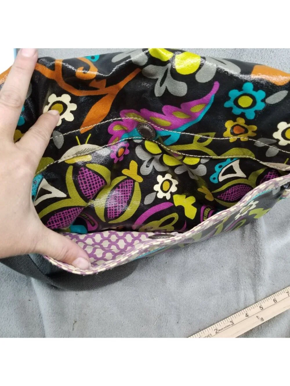 Fossil Bag Womens 16x11 Multicolor Floral Crossbody Messenger *Read*